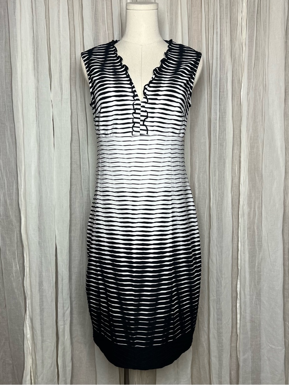 Joseph Ribkoff Black and White Bodycon Dress